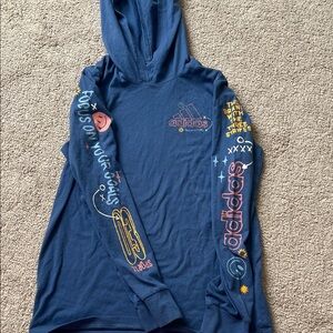 Adidas Navy Hoodie with Vibrant fun Graphics never worn